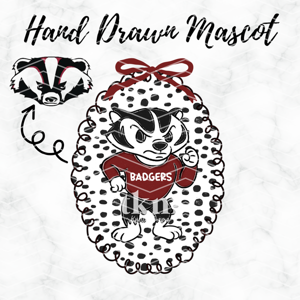 Custom Hand Drawn Coquette Mascot PNG