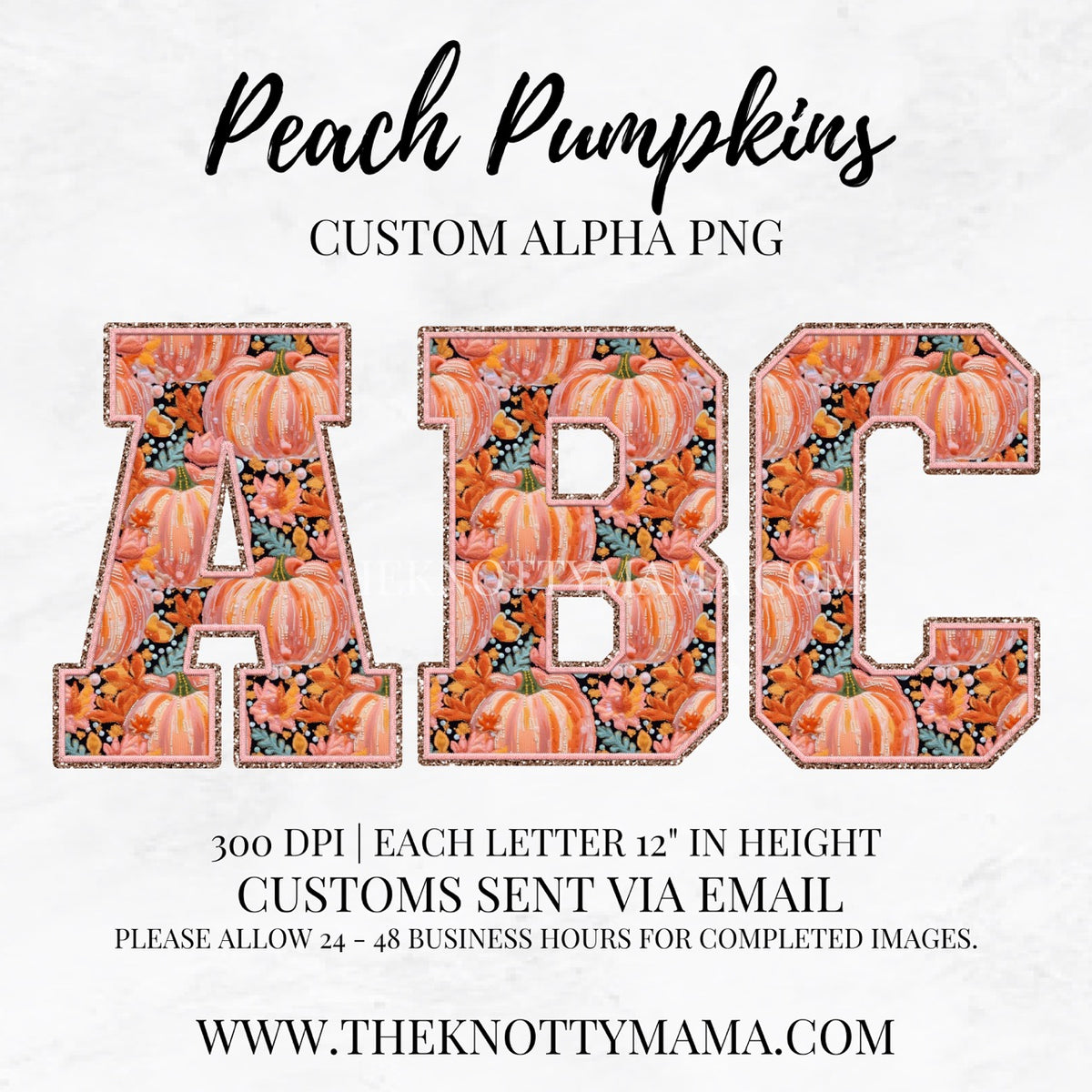 Peach Pumpkins Custom PNG The Knotty Mama