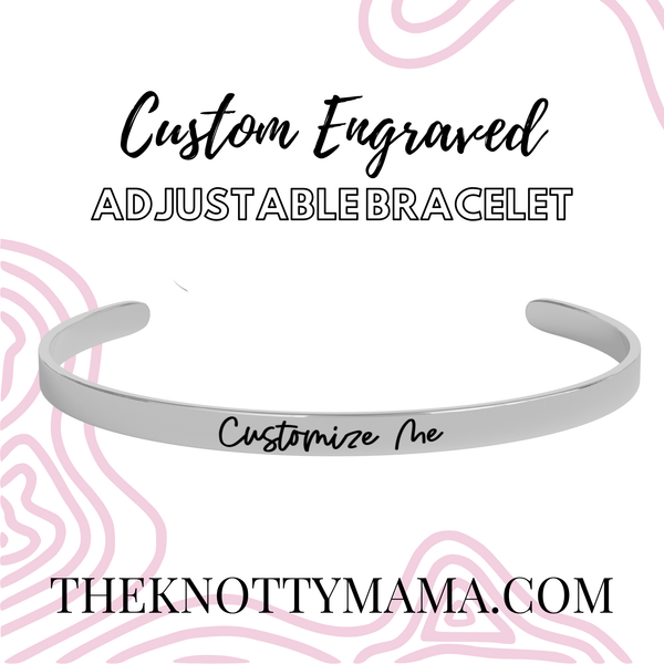 Custom Engraved Bracelet (SINGLE SIDE ENGRAVING ONLY)