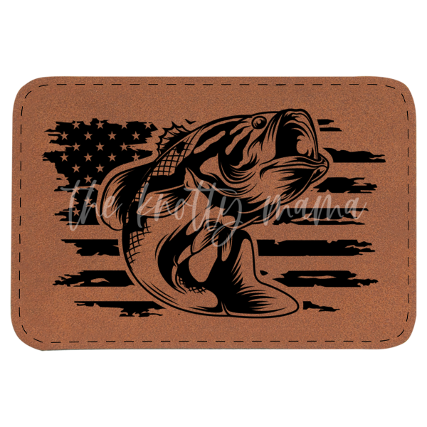 Bass Fish Flag Patch