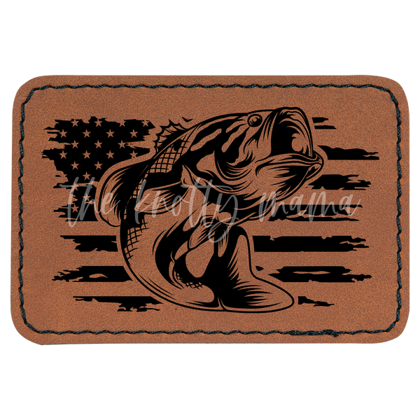 Bass Fish Flag Patch