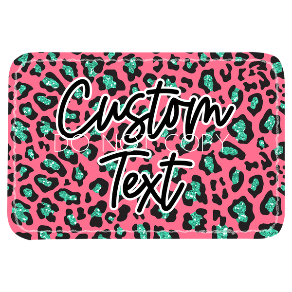 Pink Teal Leopard Patch