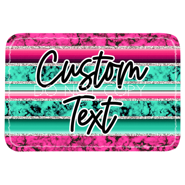 Pink Teal Turquoise Stripes Patch