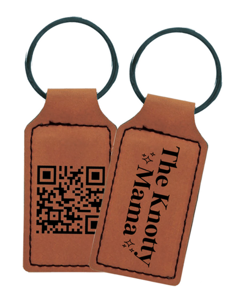 Rawhide Custom QR Code Keychain