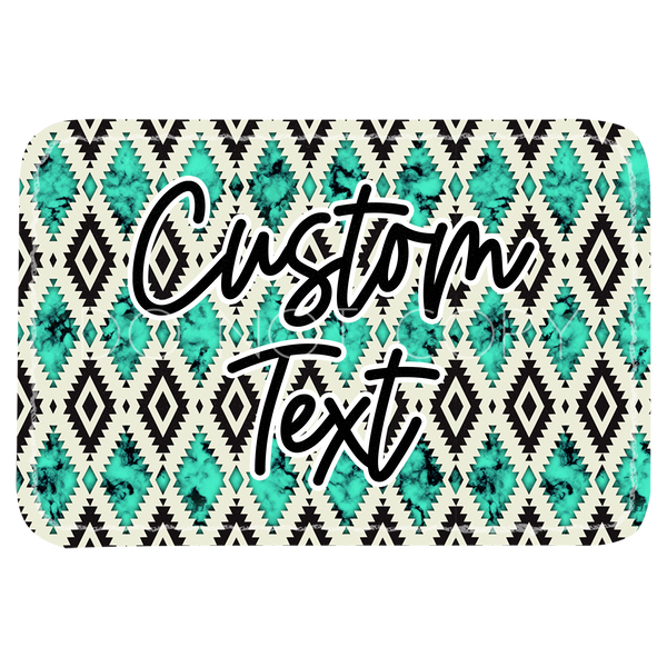Turquoise Black Aztec Patch