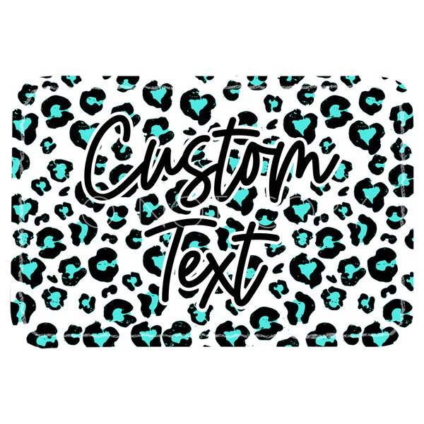 Turquoise Black Leopard Patch