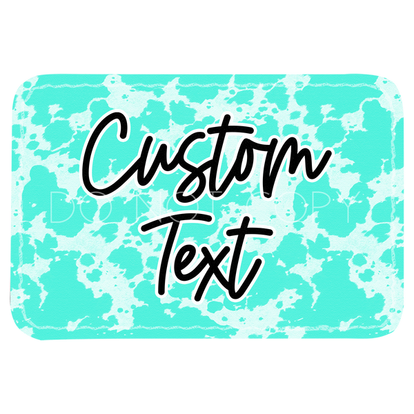 Turquoise Cowhide Patch
