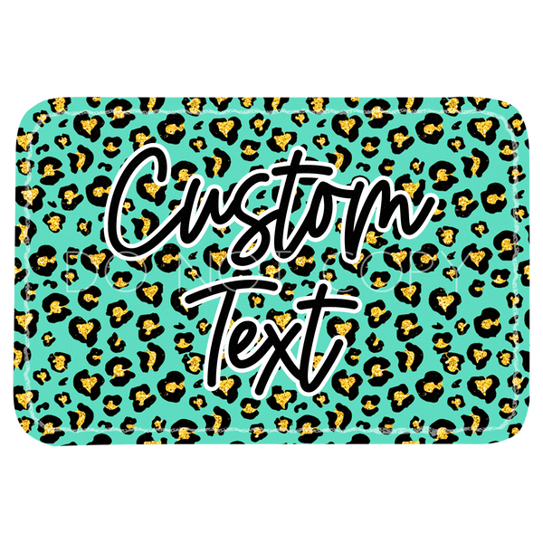 Turquoise Gold Leopard Patch