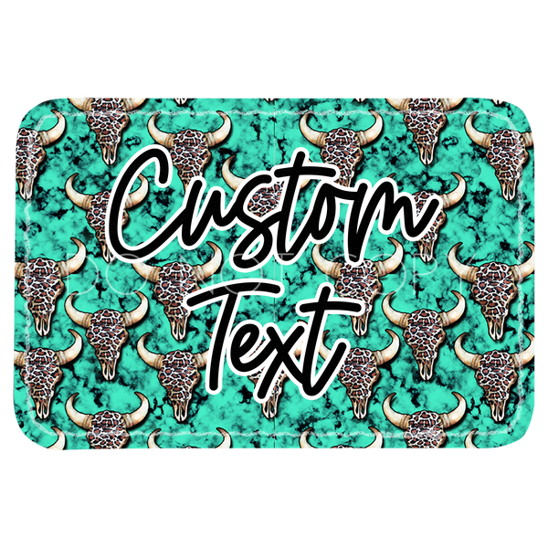 Turquoise Leopard Longhorn Patch