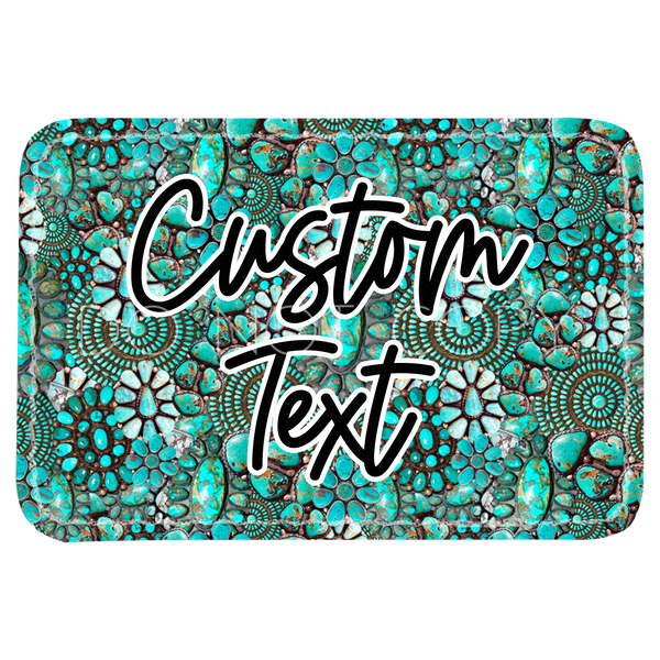 Turquoise Stones Collage Patch