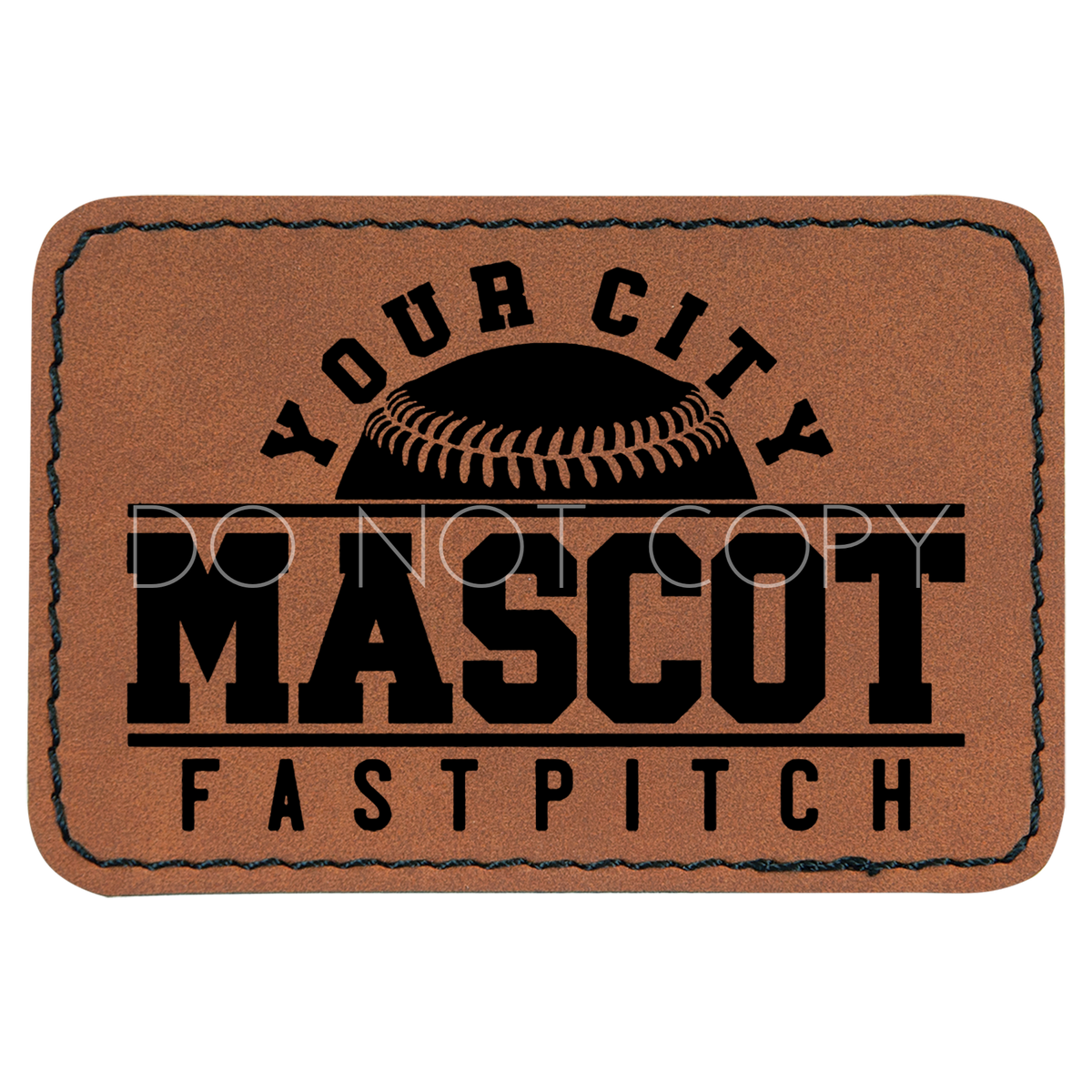 Your City Mascot Fastpitch Patch The Knotty Mama