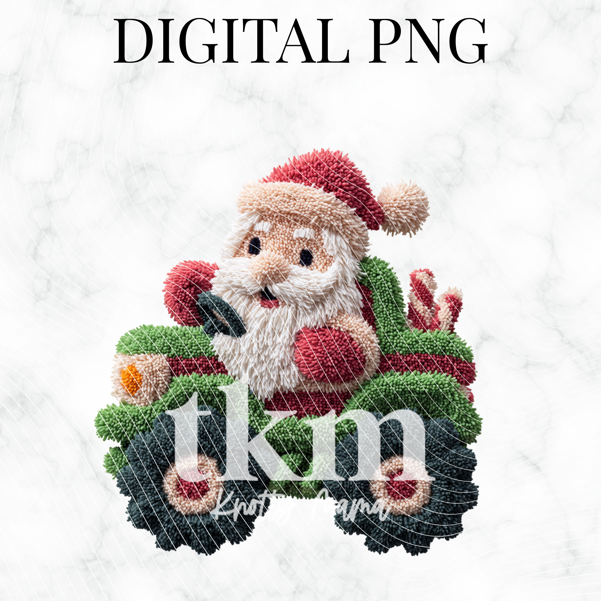 Plush Monster Truck Santa PNG