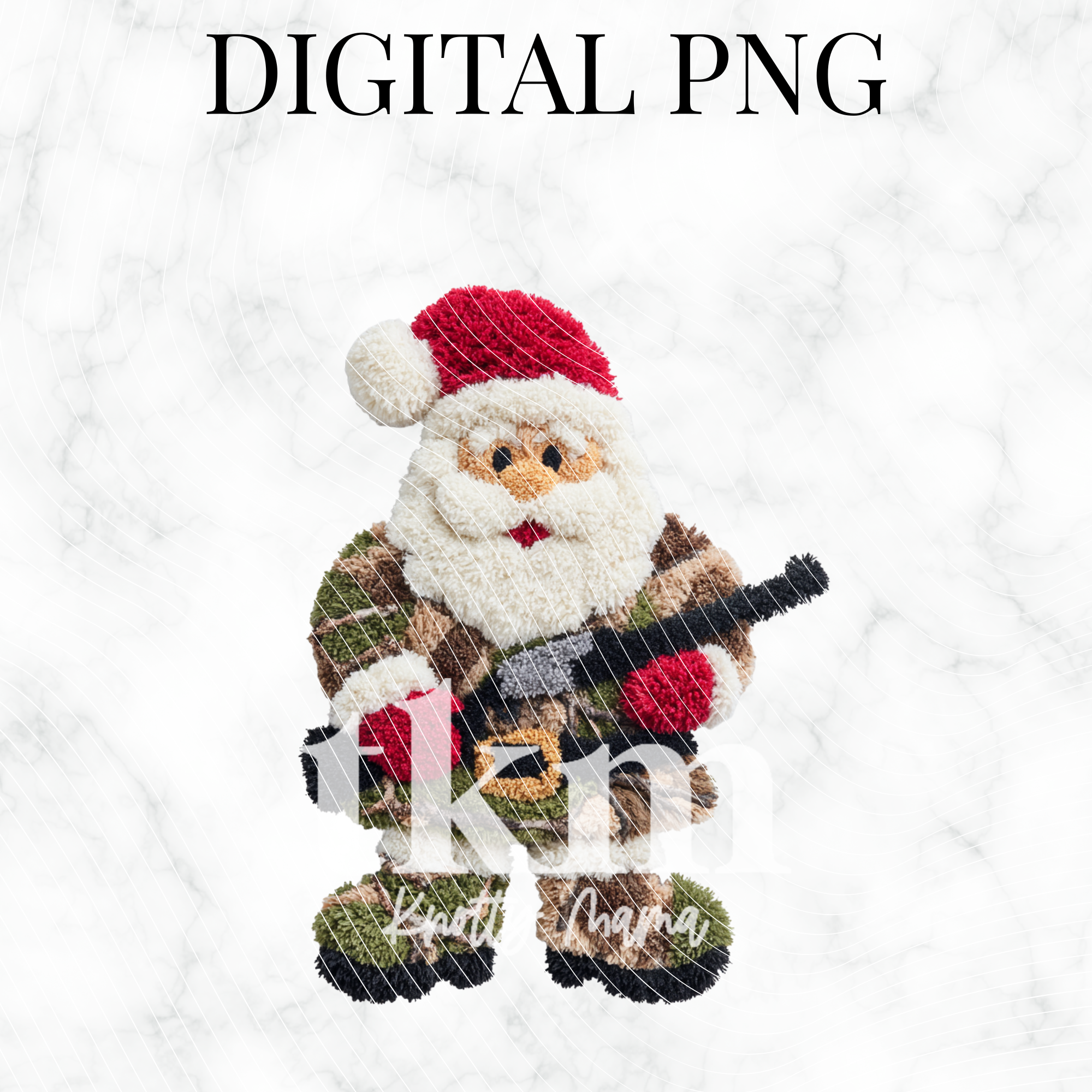 Plush Hunting Santa PNG