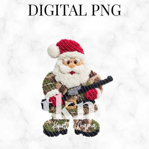 Plush Hunting Santa PNG