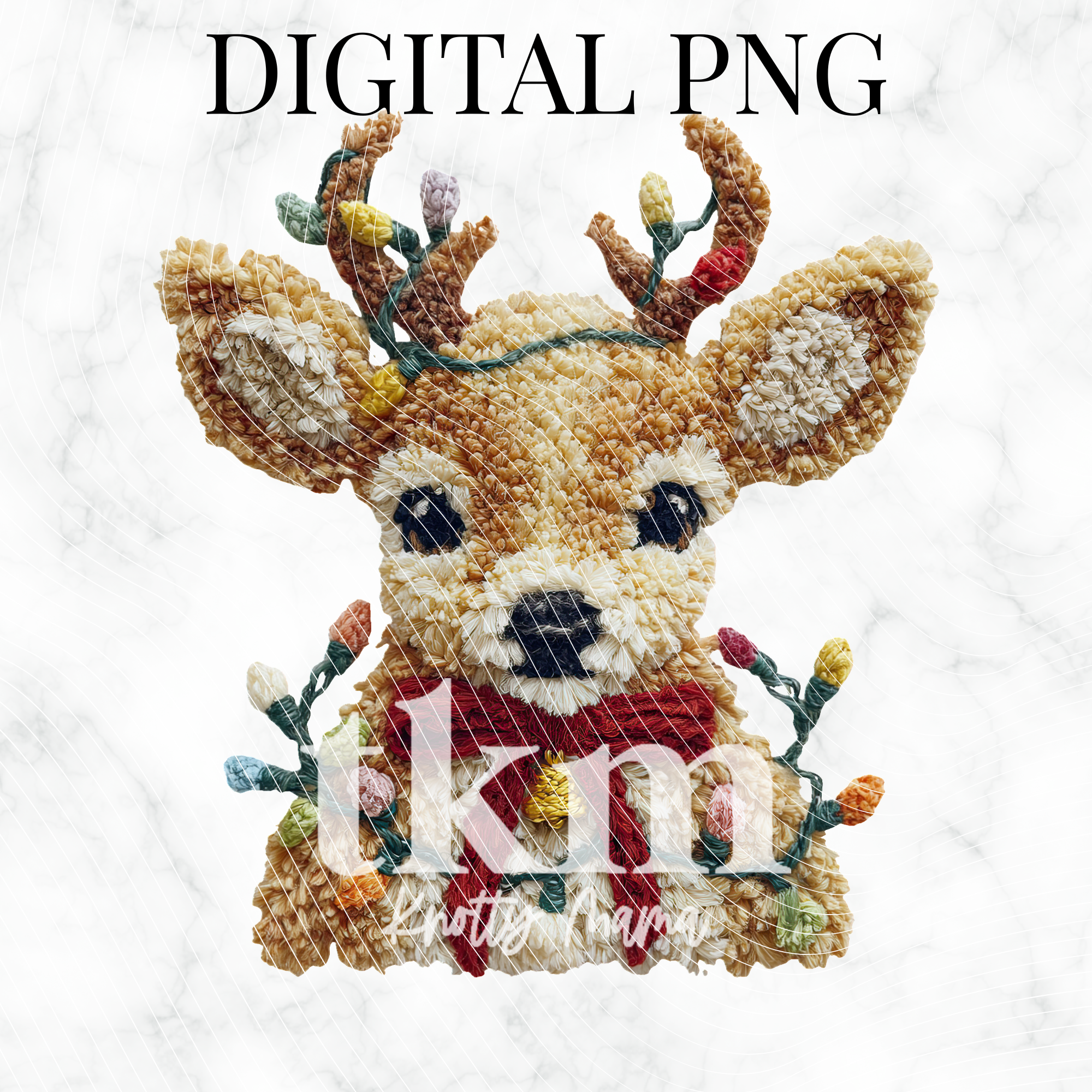 Plush Christmas Deer PNG