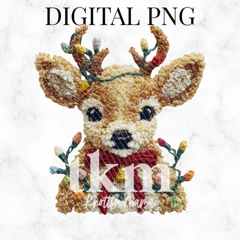 Plush Christmas Deer PNG