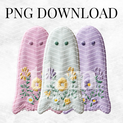 Pastel Linen Ghosts PNG