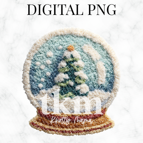 Plush Snow Globe Christmas Tree PNG
