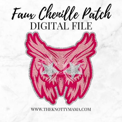 Pink Faux Chenille Owls Mascot PNG