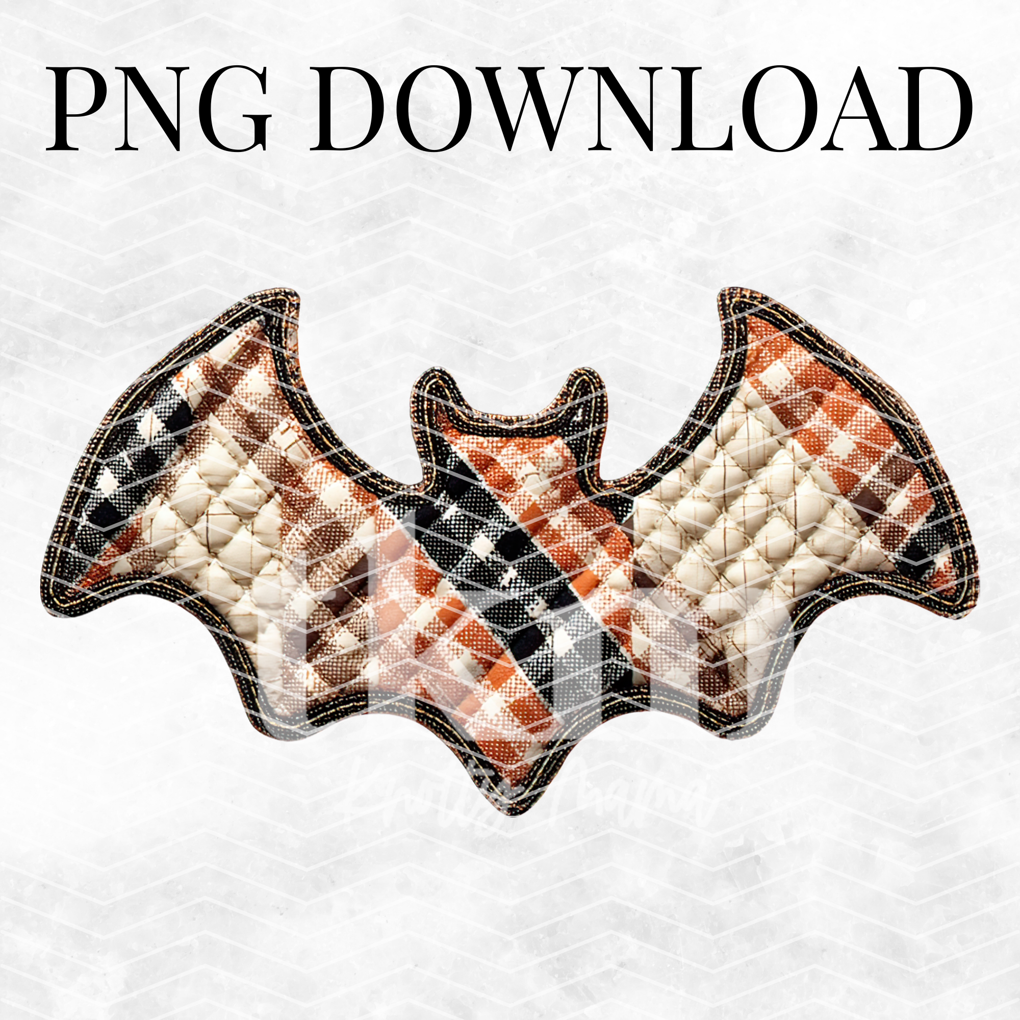 Plaid Fall Bat PNG