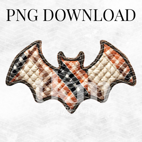 Plaid Fall Bat PNG