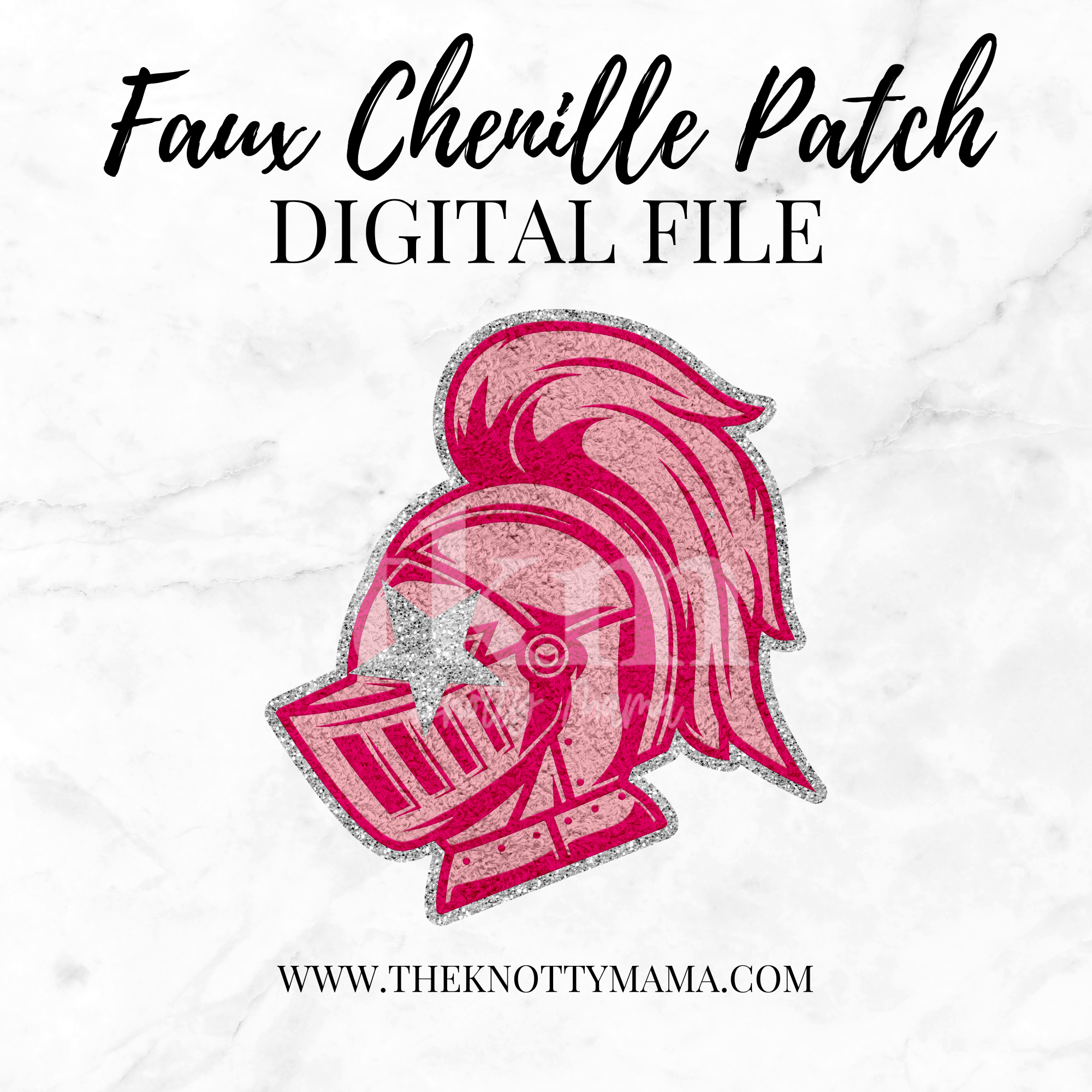 Pink Faux Chenille Spartan Mascot PNG