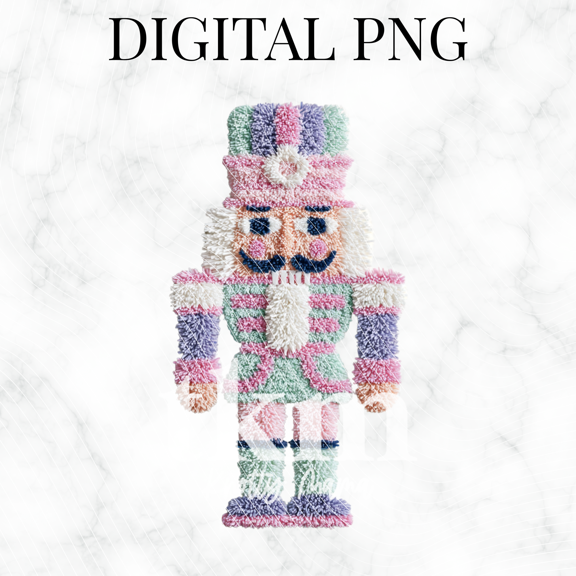 Plush Pastel Nutcracker PNG