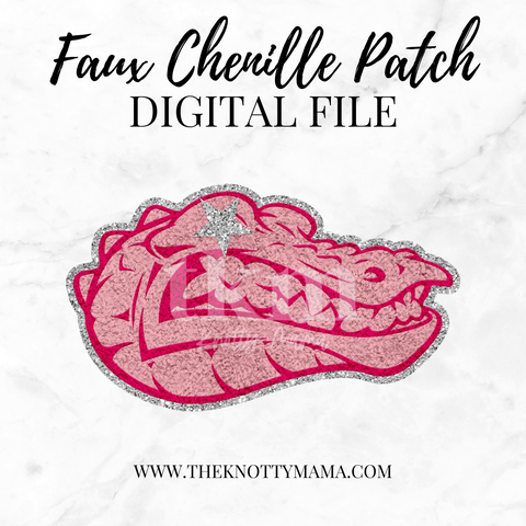 Faux Chenille Gator Mascot PNG