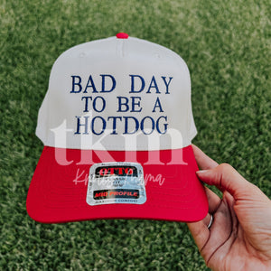 Bad Day To Be A Hotdog Embroidered Hat