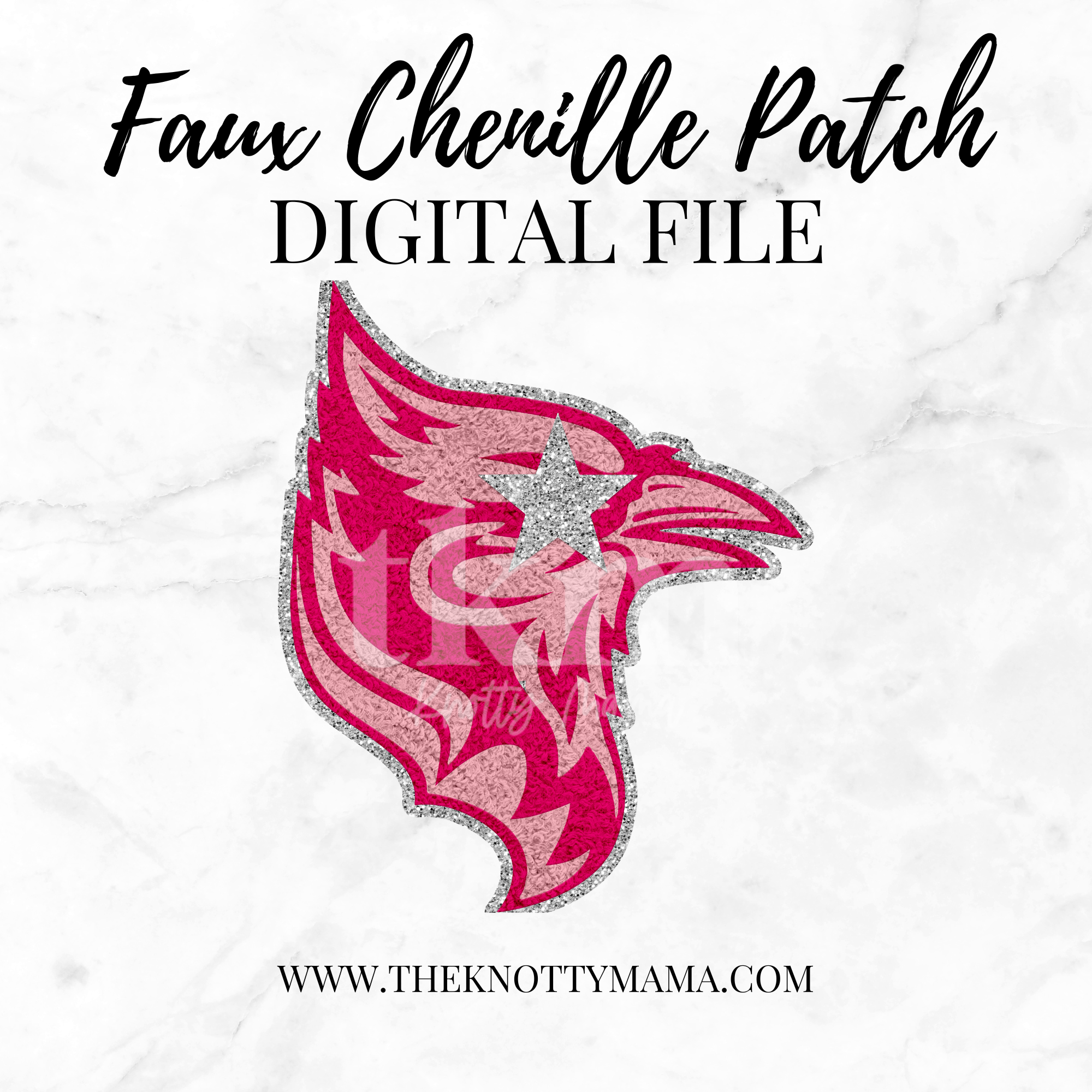 Pink Faux Chenille Bluejay Mascot PNG
