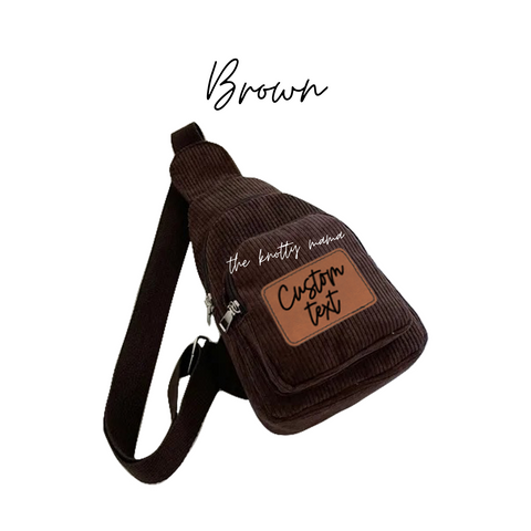 Brown Blank Sling Bag