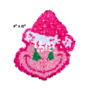 Hot Pink Green Man Chenille Patch