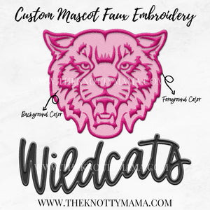 Custom Faux Embroidered Mascot