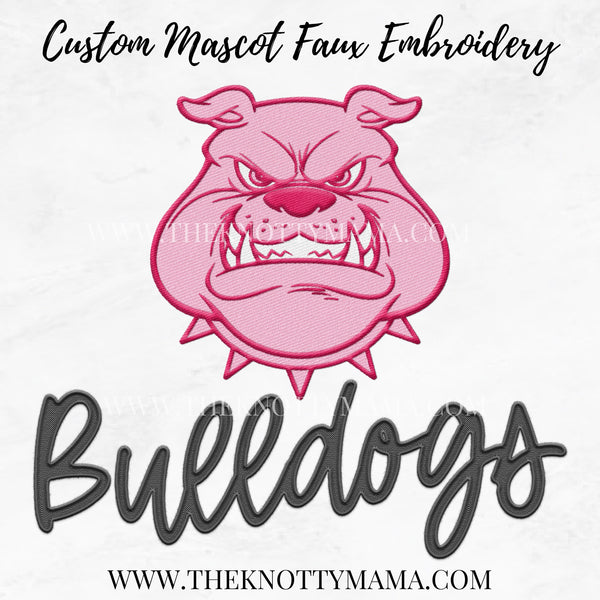 Custom Faux Embroidered Mascot