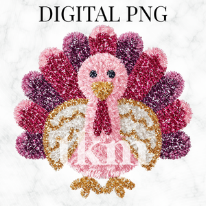 Tinsel Pink Turkey PNG