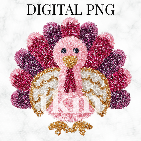 Tinsel Pink Turkey PNG