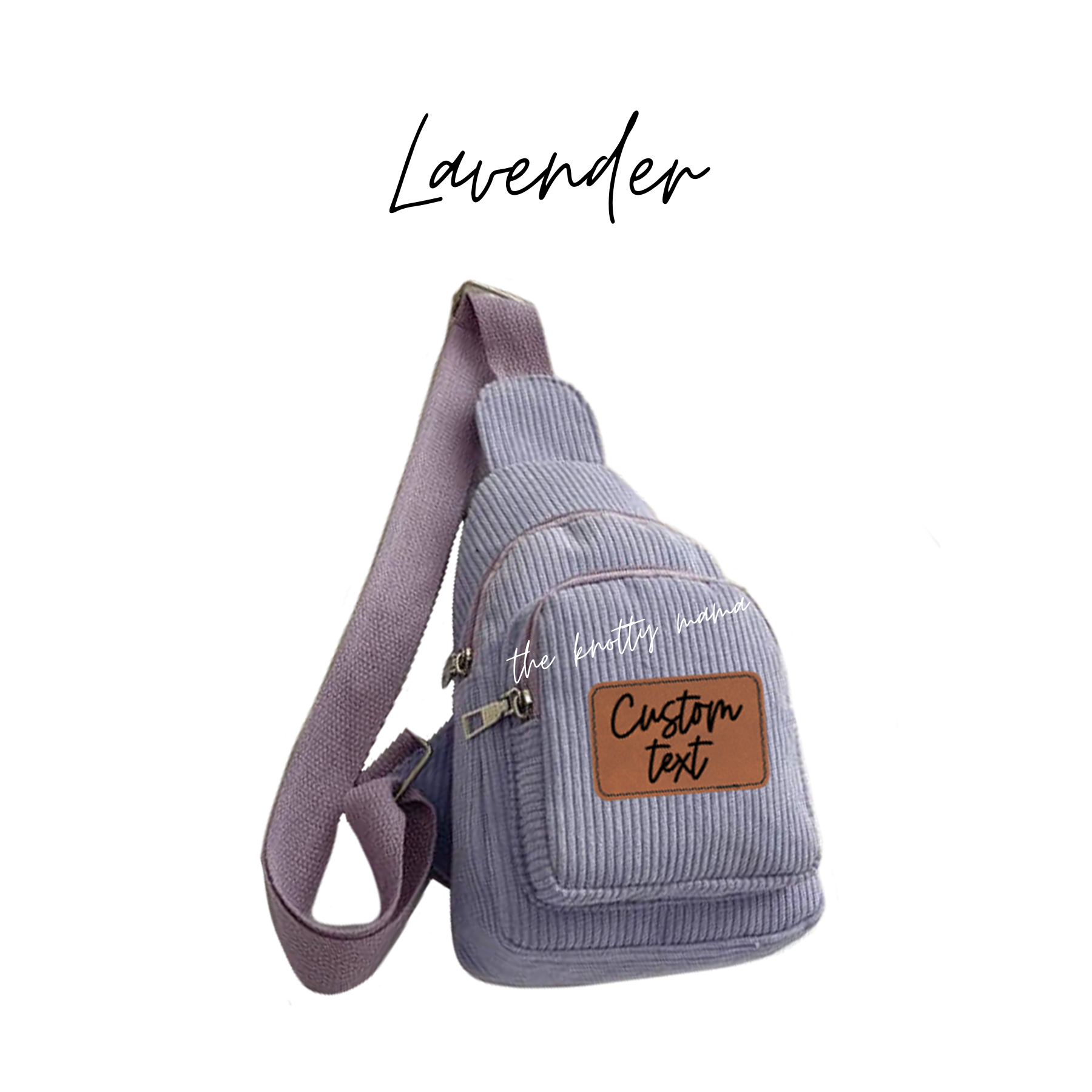 Lavender Blank Sling Bag