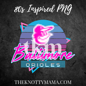 Baltimore Baseball 80s PNG