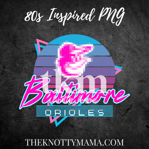 Baltimore Baseball 80s PNG