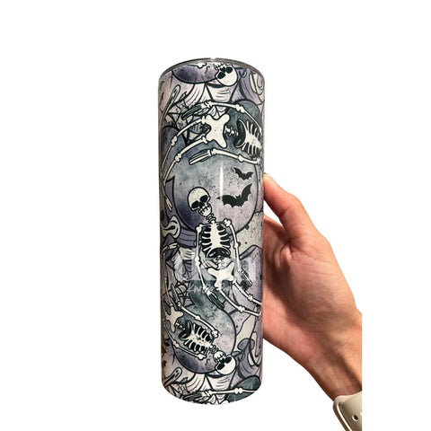 20oz Monochrome Skeleton Tumbler