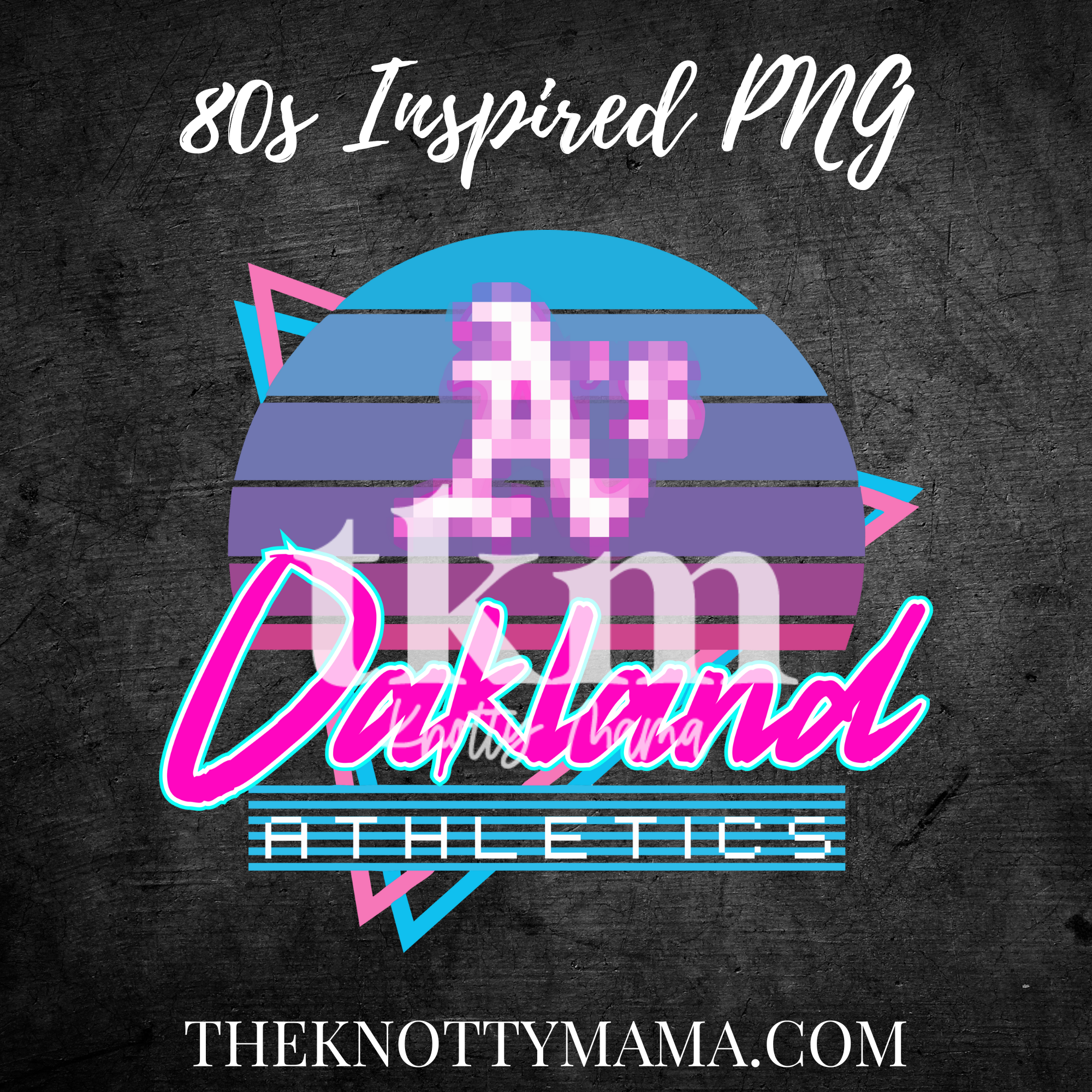 Oakland Baseball 80s PNG