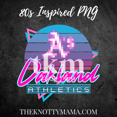 Oakland Baseball 80s PNG