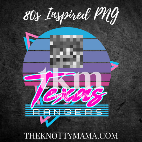 Texas Baseball 80s PNG