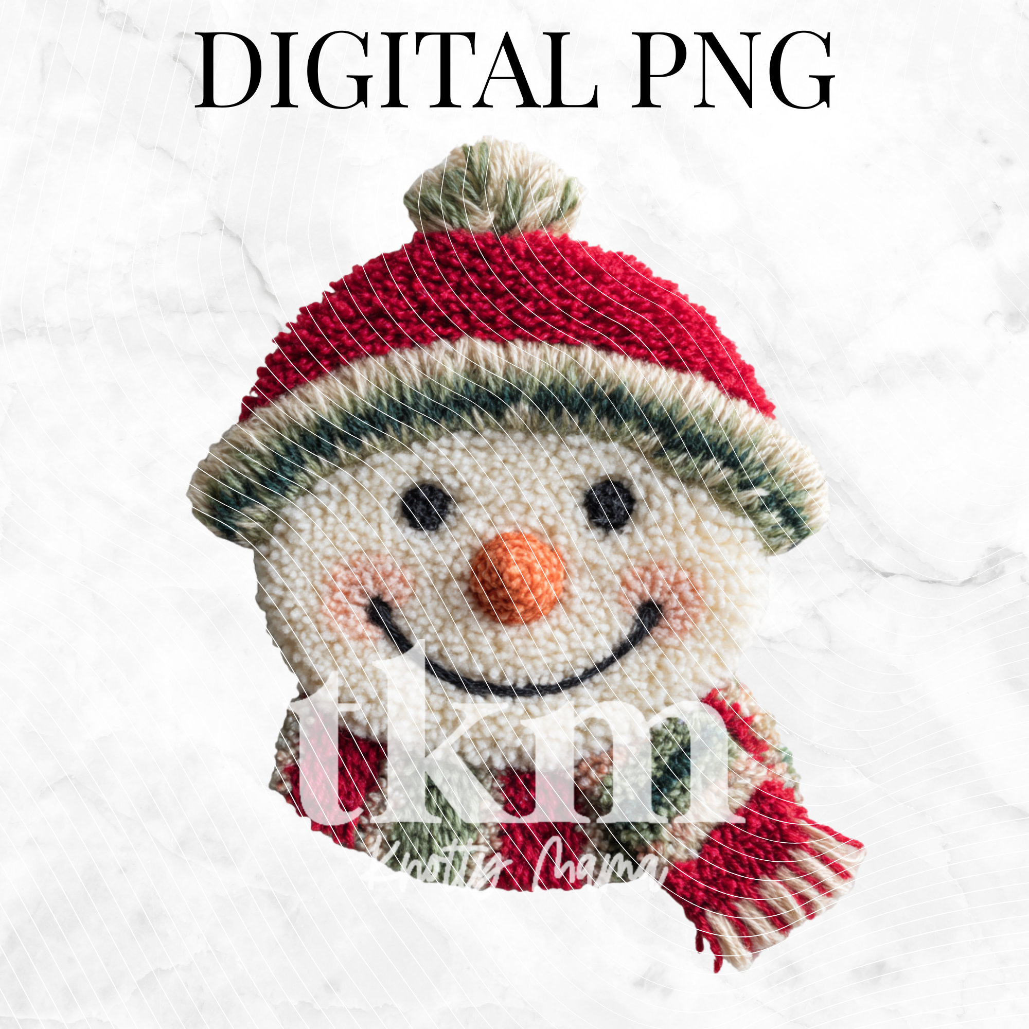 Needle Punch Snowman PNG