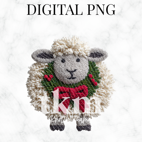 Plush Christmas Sheep PNG