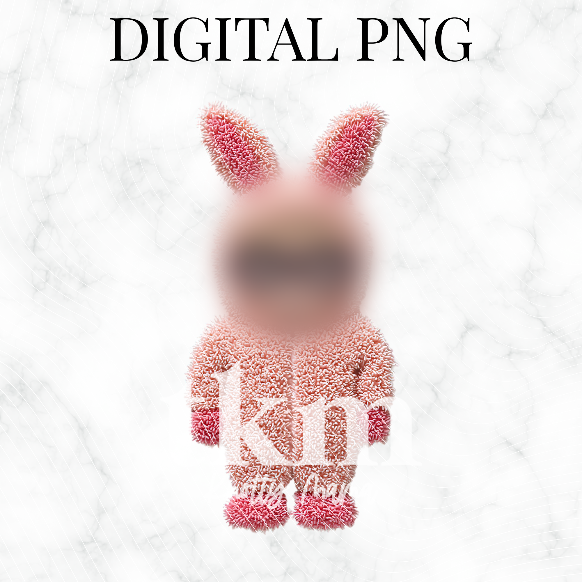 Plush Christmas Rabbit Kid PNG