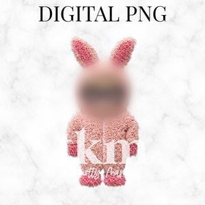 Plush Christmas Rabbit Kid PNG