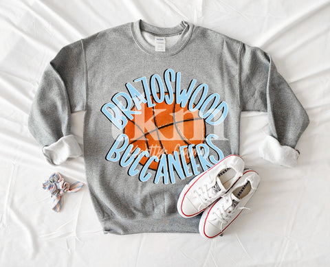 Hand Lettered Basketball PNG