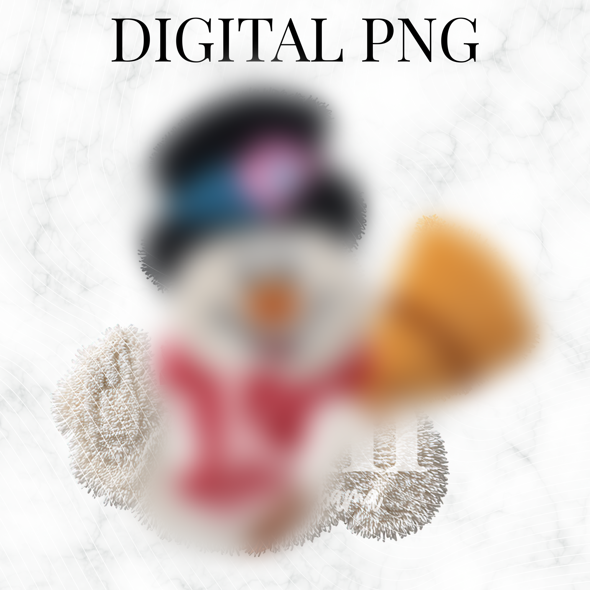Plush Friendly Snowman Character PNG