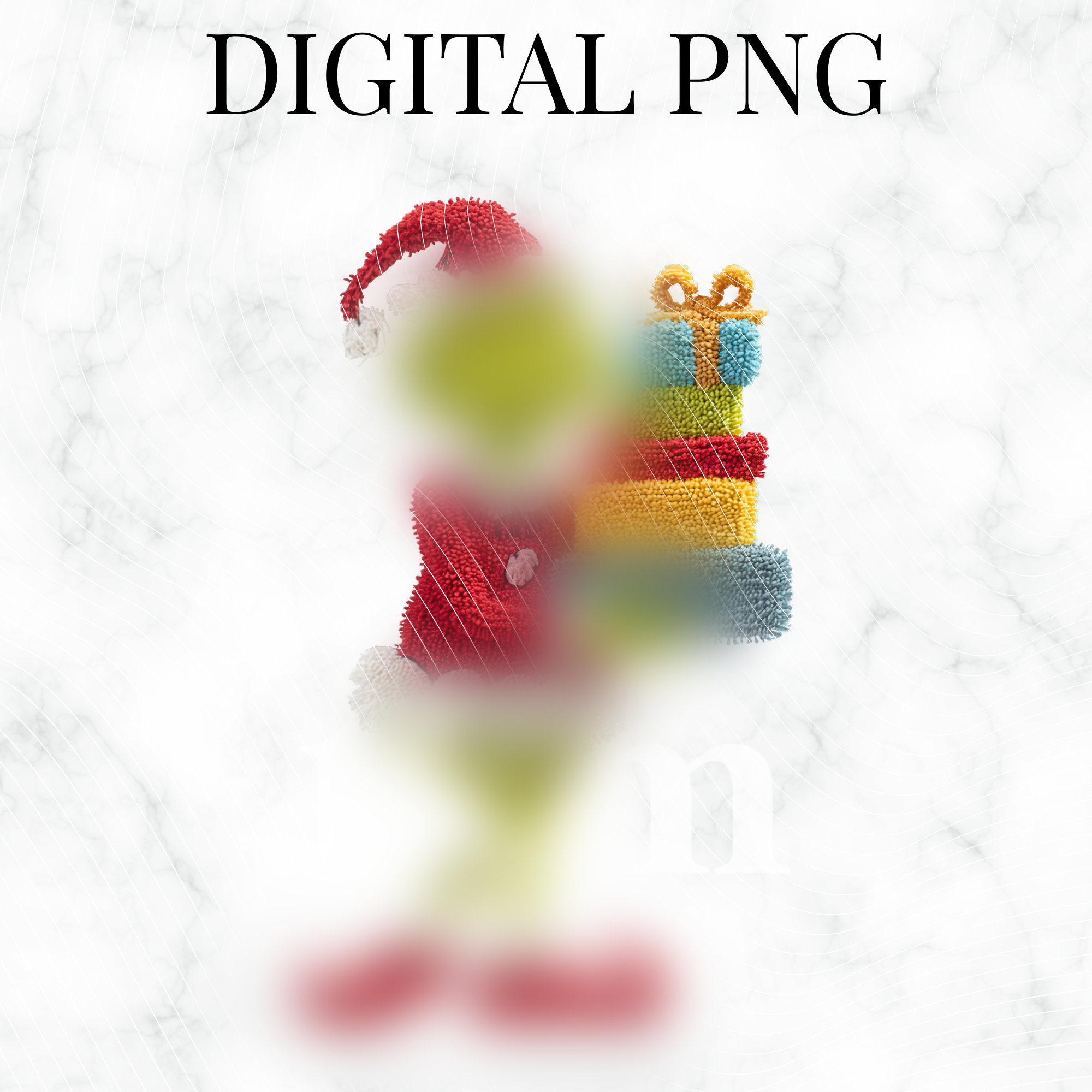 Plush Green Man Character Presents Tower PNG